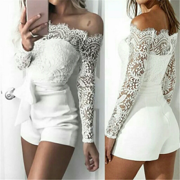 Pants - 🔥💥😎Lightweight White Lace jumpsuit